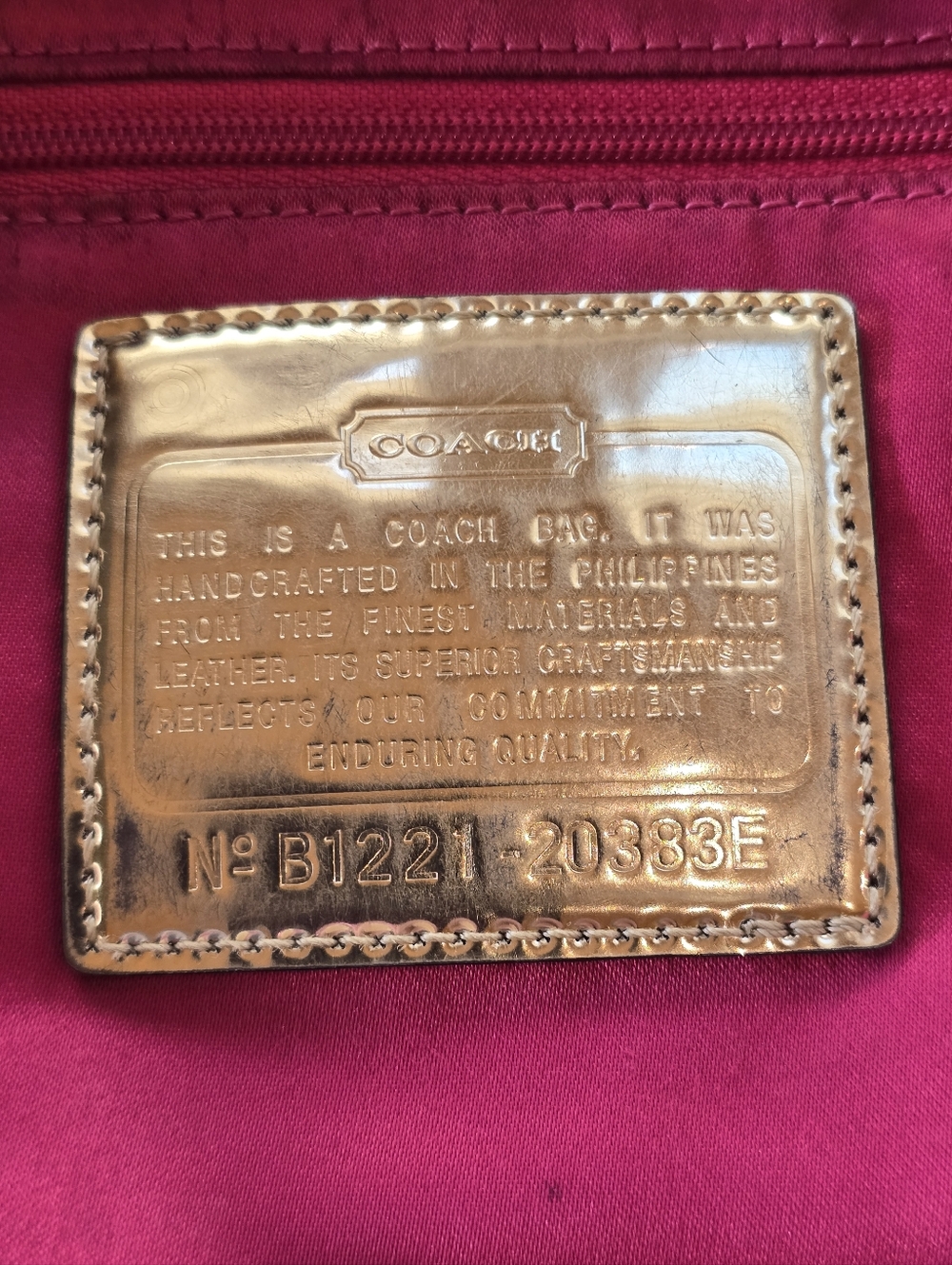 Coach Poppy Groovy Metallic Gold Leather Shoulder Bag Crossbody - Picture 3 of 17